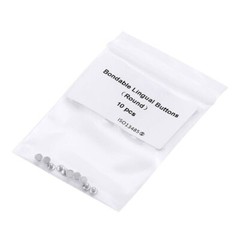 Dental Orthodontic Metal Lingual Buttons Bondable Round Base with Mesh 10Pcs/Kit