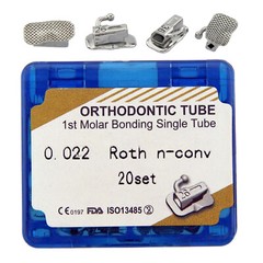 80pcs Dental Orthodontic 1st Molar Buccal Tubes Roth 022 Bondable Single Tube