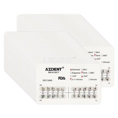50X AZDENT Dental Orthodontic Metal Brackets Braces Standard Roth.022 Hooks 345