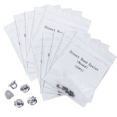 10 Pcs Dental Orthodontics Lingual Button Direct Bondable Eyelet Round Base Ss.