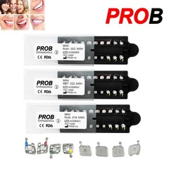 PROB Dental Orthodontic Metal Brackets Brace MIM MBT/ROTH 022/018 345H Monoblock