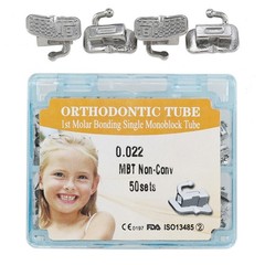 USA Dental Orthodontic Buccal Tubes MBT Roth 022 1st 2nd Molar Bondable Single