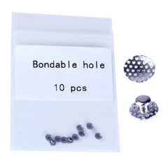 10PCS Dental Orthodontic Lingual Buttons Bondable Rectangular/Round Mesh Base