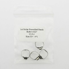 Dental Orthodontic Roth 022 1st Molar Buccal Tube Prewelded Bands 29-43+ Single
