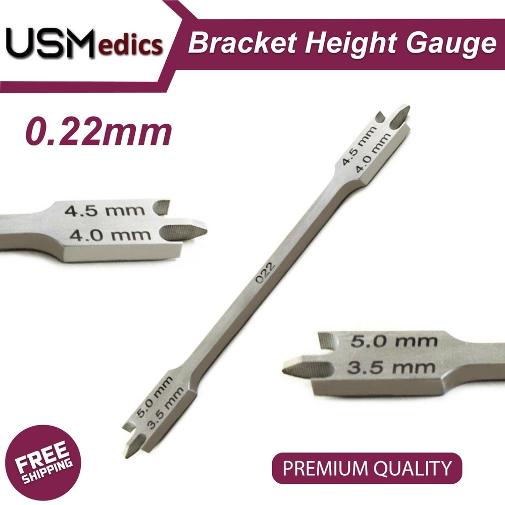 Orthodontic Bracket Height Positioning Gauge Positive Brackets Positioner Dental