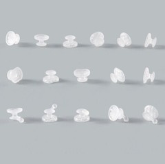 10 Pcs/bag Dental Ortho Composite Ceramic Lingual Button Round Rectangular Hook