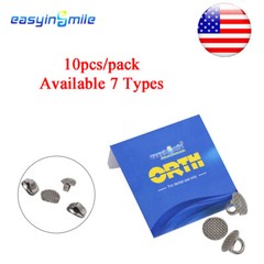 10x Dental Orthodontic Lingual Buttons bondable round Base with Mesh Easyinsmile