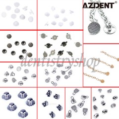 Dental Orthodontics Lingual Buttons Bondable Round/Rectangular Mesh Base AZDENT