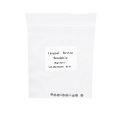 10Pcs Dental Orthodontic Lingual Buttons Bondable Round Base Metal / Ceramic