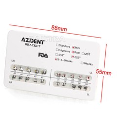 20X Dental AZDENT Orthodontics Metal Brackets Brace Mini Roth 022 Hooks 345 USPS