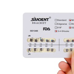 10 Packs/200pcs YOKA ORTHO Metal Mini MBT 022 Slot Bracket 345 Hooks #1 Type USA