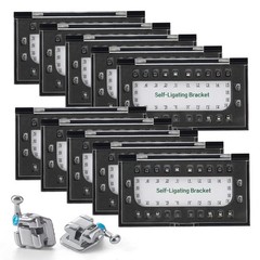 AZ Dental Orthodontic Self-Ligating Brackets Roth 0.022 Hook 345+4pcs 1st Tubes