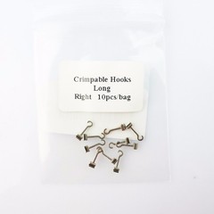 10 Pcs Long Orthodontic Crimpable Hook Split Curved Hooks Left Right Dental