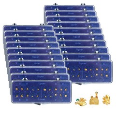 Dental Orthodontic Gold Brackets Mini Roth 022 Hooks 345 Brace AZDENT