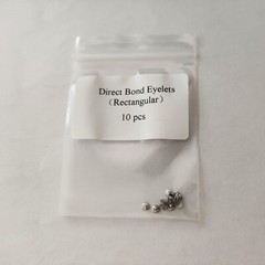 50 Pieces Dental Orthodontic Lingual Buttons With Direct Bond Eyelets Round Base