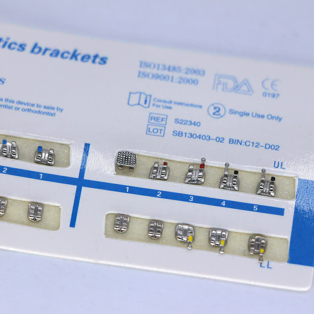 10 Kit Dental MBT 0.022 Mini Bracket with 345 Hooks Mental Brace