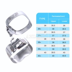 Dental Orthodontic Prewelded Band 1st Molar Roth.022 M Series Conv Tube 36#-40#+