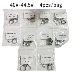 4Pcs/ Dental Orthodontic 1ST Molar Plain Bands Without Tube Roth 022 #29-44+