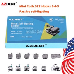 Dental Orthodontics Brackets Braces Passive Self Ligating Mini Roth.22″ Hook345