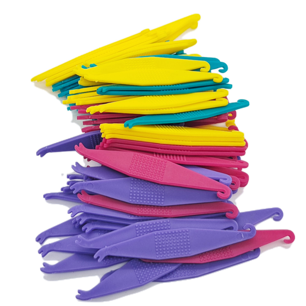 100Pcs Dental Orthodontic Elastic Placer Elastic Rubber Band Placers Mixed Color