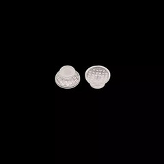10Pcs Dental Orthodontic Ceramic Lingual Button Bondable Round Base Clear