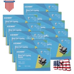 AZDENT Dental Ortho Super Elastic Niti Arch Wires Round Nature/ Metal Brackets