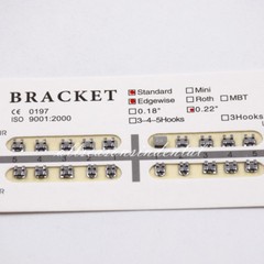 Dental Ortho Brackets Braces Metal 0.22” Slot Standar Edgewise No/ 3 /345 Hooks