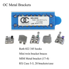 Dental Orthodontic Metal Brackets Mini MBT MIM Braces 018 022 345 Hooks