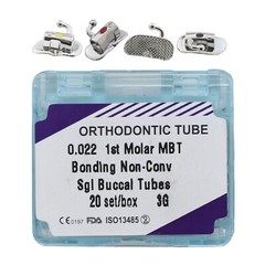 Dental Orthodontic Buccal Tubes 1st 2nd Molar Brackets Roth MBT 0.022 20 Sets 3G