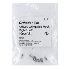10 Packs Dental Orthodontic Activity Crimpable Hook Right & Left 10pcs/pack