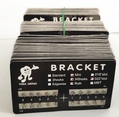 100 Sets Teeth Brackets Mini Roth 022 345 Hooks Dental Metal Braces Black Color