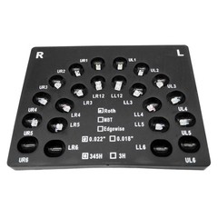 20pcs Dental Ortho Monocrystalline Sapphire Ceramic Clear Bracket MBT/ROTH 0.22