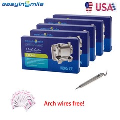 5packs Dental Orthodontic Brackets Self-ligating Roth / Mbt 0.22 Slot 345 Hooks