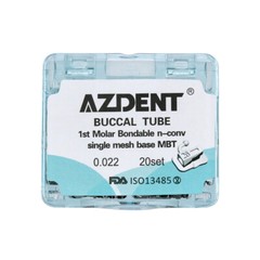 AZDENT Dental Orthodontic Buccal Tubes 1st Molar Bondable Non-Conv MBT/Roth .022