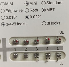 1-1000Sets Dental Orthodontic Metal Brackets Mini MBT 022 345 hooks Mesh Base