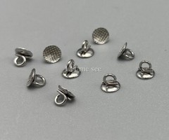 Dental Orthodontic Direct Bond Eyelets Round Base Crimpable Hook Lingual Button