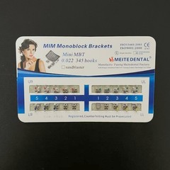 100 Sets Dental Orthodontic Metal Brackets MIM Monoblock Mini MBT 022 345 hooks