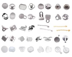 25 Type Dental Orthodontic Lingual Buttons Bondable Round /Rectangular Base