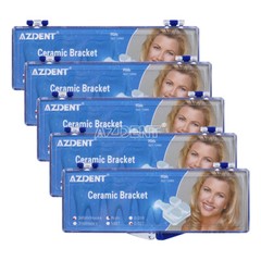 10X AZDENT ortodoncia brackets cerámicos dental 5*5 Roth.022 Ganchos 345 USA