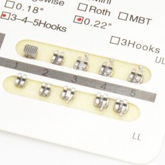 Dental Orthodontic Bracket Brace MIM Monoblock Ultrathin Edgewise 022 345 Hook