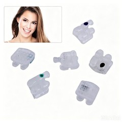 40x Dental Orthodontic Ceramic Brackets clear Braces Roth/MBT 022 Hooks 3-4-5