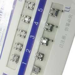 Dental Orthodontics MIM Monoblock Brackets Mini Edgewise 022 345hooks Mesh Base