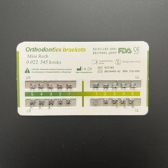 10Sets Dental Ortho Metal Brackets Mini Roth 022 345 hooks Mesh Base 200 Pcs