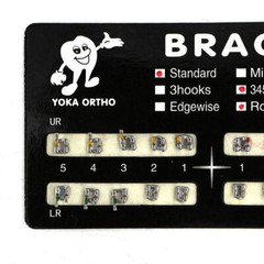 5-100pack Dental Orthodontic Mental Bracket Brace Standard Roth Slot 018 345Hook