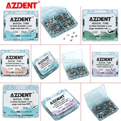 AZDENT Dental Orthodontic Sgl Buccal Tubes 1st 2nd Molar Tube Roth MBT.022 .018