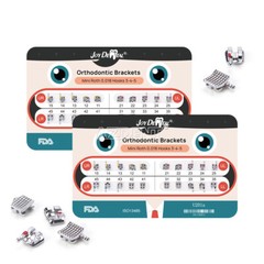 AZDENT Dental Orthodontic Bracket Braces Mini Slot MBT Roth .022/.018 Hooks 345