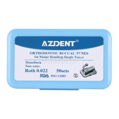 50 Sets AZDENT Dental Orthodontic Buccal Tubes 1st Molar Roth 022 Non-Conv.