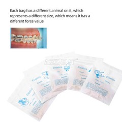 AZDENT Dental Ortho Brackets Brace Roth.022 Hooks/Elastics Rubber Bands Zoo Pack
