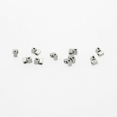 10Pack Dental Double Tubes Lingual Button Orthodontic Steel Crimpable Hooks Stop
