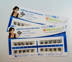 100 Sets Dental Orthodontic Metal Brackets MIM Monoblock Mini MBT 022 345 hooks